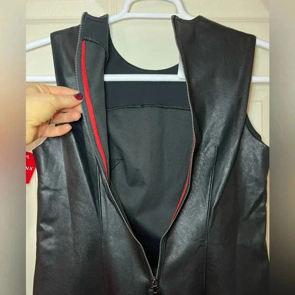 SPANX Leather-Like Sleeveless Sheath Dress Luxe Black / S - Picture 9 of 11